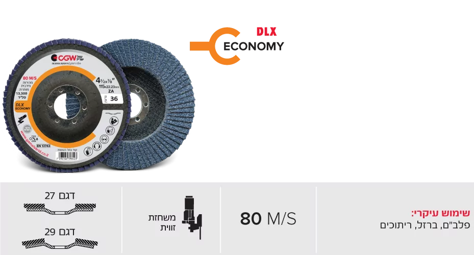 פלפ דיסק זירקוניה אלומינה למתכת מארז 10 יח' CGW