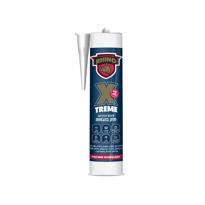 RHINO דבק אקסטרים לאיתום והדבקה חזק בהגזמה