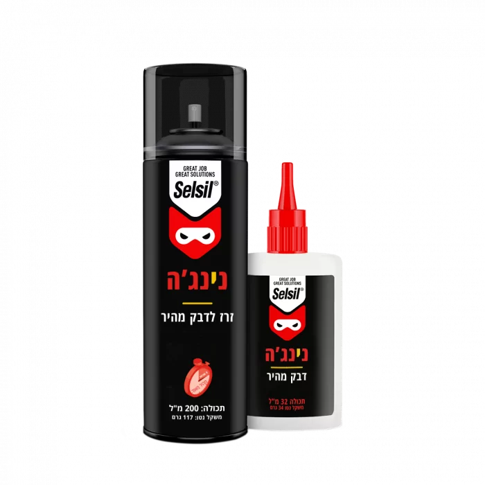 דבק מהיר עם ספריי מאיץ NINJA MDF